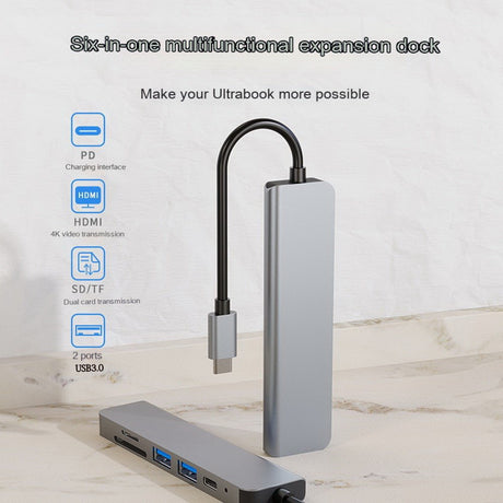 USB C Six in One Expansion Dock Notebook Multifunctional Converter - V.I.P Digital Presence