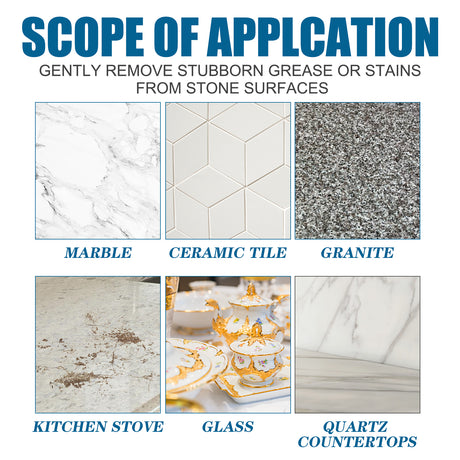 Stones Cleaning Powder, Kitchen Countertop Marble Tile Cleaning Oil Stain Removal Polishing Powder - V.I.P Digital Presence