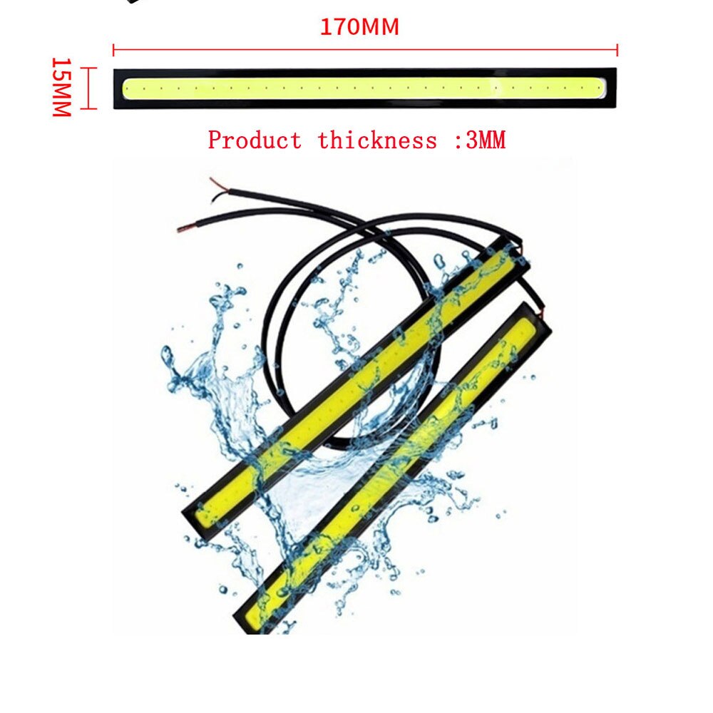 4/2Pcs 17CM Universal Car COB LED Strip Car Running Fog Lamp Driving Strip Light Waterproof 10-16V Flexible Led Strip Accessorie - V.I.P Digital Presence
