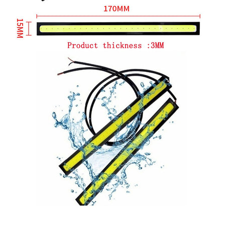 4/2Pcs 17CM Universal Car COB LED Strip Car Running Fog Lamp Driving Strip Light Waterproof 10-16V Flexible Led Strip Accessorie - V.I.P Digital Presence