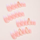 New wearable nail gradient glitter manicure patches almond-shaped nails fake nail patches - V.I.P Digital Presence