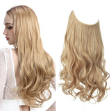 European And American Wig Piece Female Fishline Hair Extension Piece Chemical Fiber Matte High Temperature Silk Long Curly Human Hair - V.I.P Digital Presence