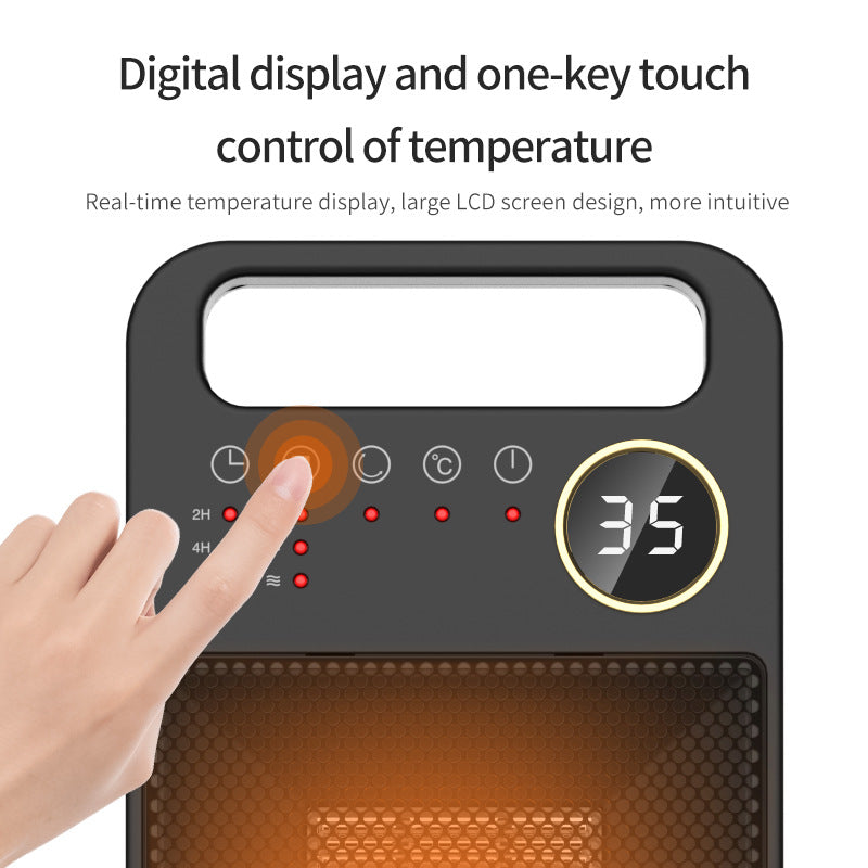 PTC Remote Control Electric Heater Touch Screen Vertical 120 Degree Shaking Head Heater - V.I.P Digital Presence