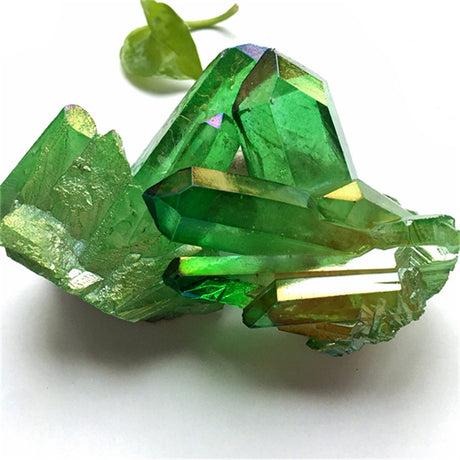 Natural cluster electric green crystal cluster backbone mineral standard seven color light purification demagnetization home decoration - V.I.P Digital Presence