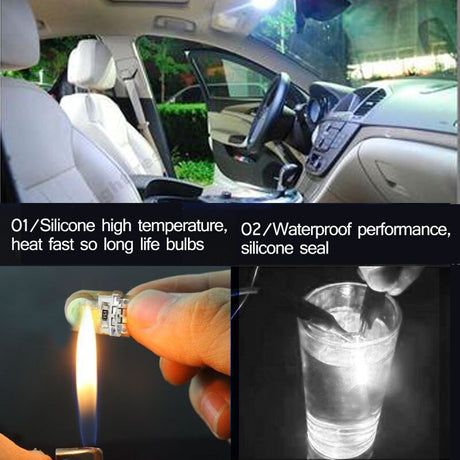 10Pcs Auto T10 Led Cold White 194 W5W LED 168 COB Silica Car Super Bright Turn Side License Plate Light Lamp Bulb DC 12V - V.I.P Digital Presence