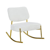 Teddy suede material cushioned rocking chair unique rocking chair cushioned seat