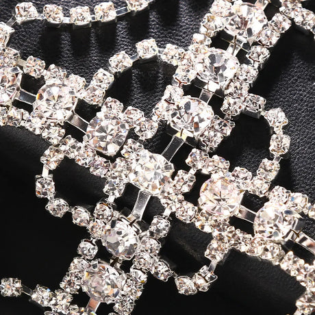 New Tassel Hair Chain Bridal Headpiece for Women Rave Accessories Stage Rhinestone Geometric Head Chain Hat Jewelry Gifts - V.I.P Digital Presence