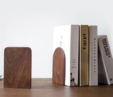 Solid beech wood book end natural wood walnut bookend home storage bookshelf decor bookstop natural wood crafts - V.I.P Digital Presence