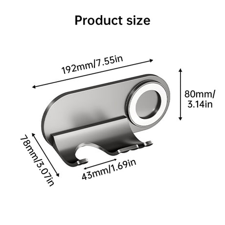 No - drill Magnetic Hair Dryer Wall Mount. Synthetic plastic, for Dyson/Leihen/Kexi. Colors: gray & white - V.I.P Digital Presence