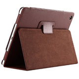 Funda con tapa automática para iPad 2, 3 y 4 de Apple, de piel sintética tipo lichi, con soporte inteligente y función atril.
