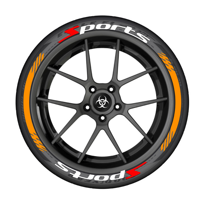SPORTS series car tire letter sticker DIY sticker personalized modification sticker 3D three-dimensional all-in-ode tire sticker - V.I.P Digital Presence