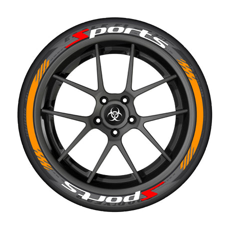 SPORTS series car tire letter sticker DIY sticker personalized modification sticker 3D three-dimensional all-in-ode tire sticker - V.I.P Digital Presence