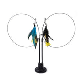 Suction cup cat toy stick that can be attached and held with steel wire multi head interchangeable cat toy and pet supplies - V.I.P Digital Presence