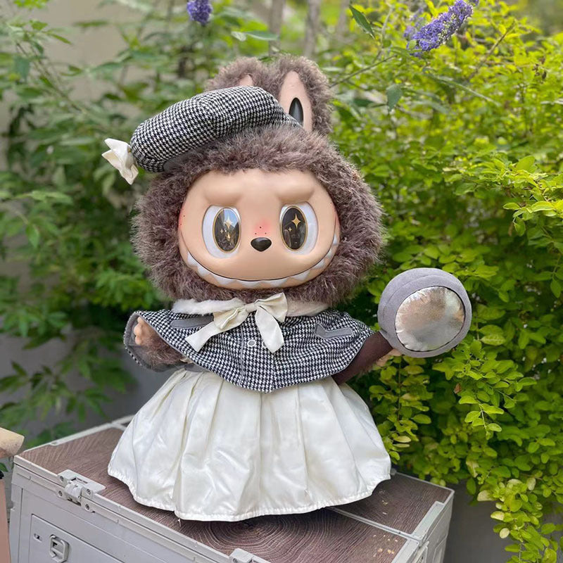 Ropa con diseño LABUBU de 58 cm, ropa de muñeca ZIMOMO, juguete de peluche LABUBU de goma, ropa linda