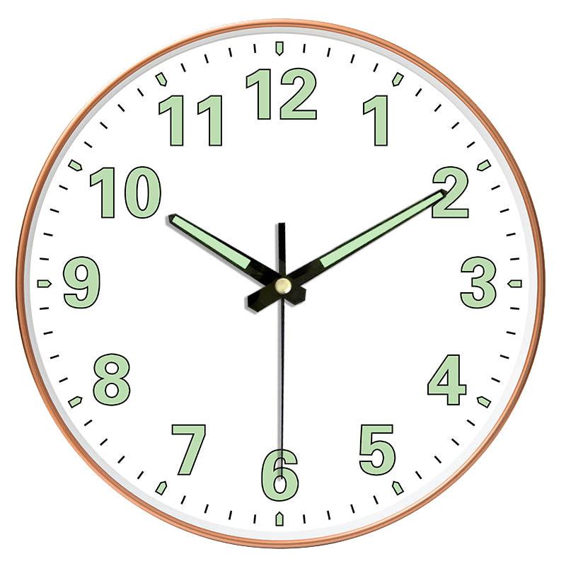 8-inch [20CM] creative living room clock, night light bedroom, simple and non perforated clock wall, clock watch wall - V.I.P Digital Presence