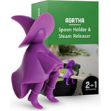 Creative kitchen utensils silicone tools Little Flying Man wizard shaped pot lid anti overflow lifting high soup spoon holder - V.I.P Digital Presence