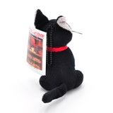 Entrega a domicilio de la bruja: Muñeco colgante de peluche de gato negro pequeño