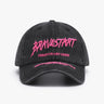 Gorra de béisbol sencilla y moderna para exteriores, versátil, con ala curva y bordado de letras para hombre y mujer, con lengüeta plana y cara lavada.