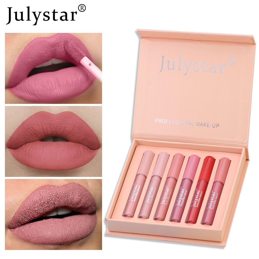 Lip And Cheek High Value Makeup Non-Flaking And Non-Sticky Cup Watery Mirror Enzyme Lip Glaze Set - V.I.P Digital Presence