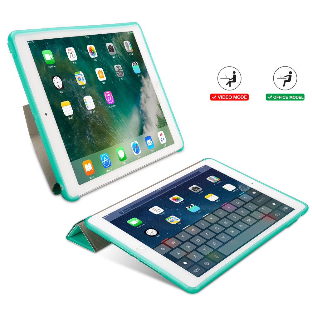 Case Cover for iPad 9.7 2017, GOLP PU Leather Magentic Smart Cover Soft TPU Back Protective Case for iPad 2018 cover A1822 A1823