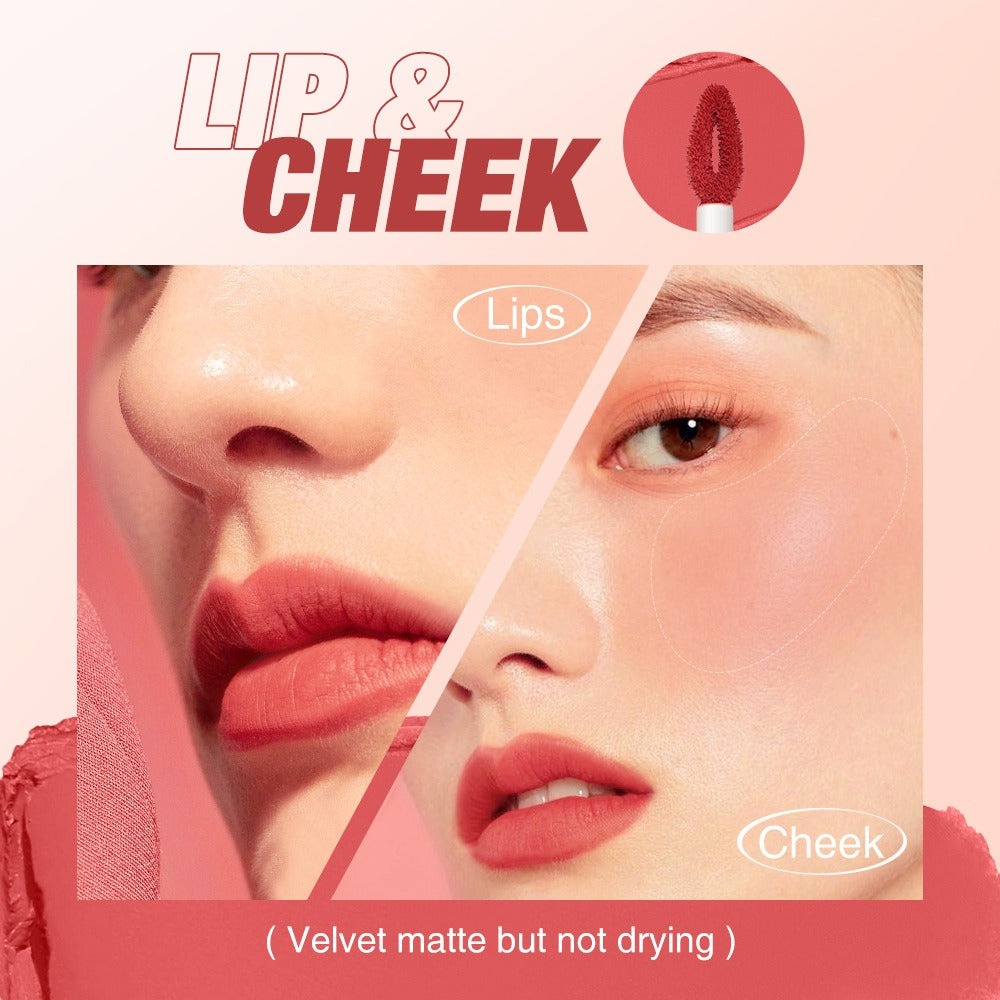 O. TWO. O Lip Clay Matte Face Lip And Cheek Dual-Use Powder Blusher Lipstick Air Lip Glaze Does Not Stick To Cup Lip Color 9144 - V.I.P Digital Presence