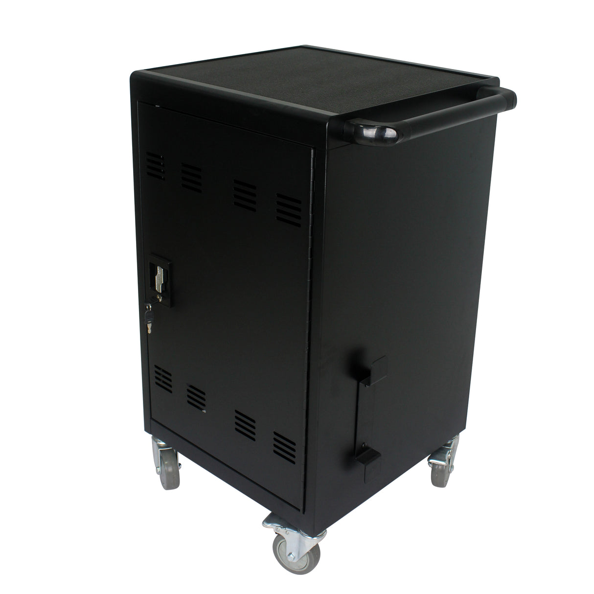 Mobile Charging Cart and Cabinet for Tablets Laptops 30-Device With Combination Lock--Black - V.I.P Digital Presence