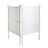 Privacy Screen Panels Kit Air Conditioner Trash Can Enclosure Vinyl white color - V.I.P Digital Presence
