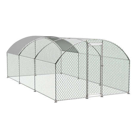 Large dome shaped walk-in fence cage metal chicken coop with waterproof and UV resistant cover, pipe diameter 1 inch - V.I.P Digital Presence