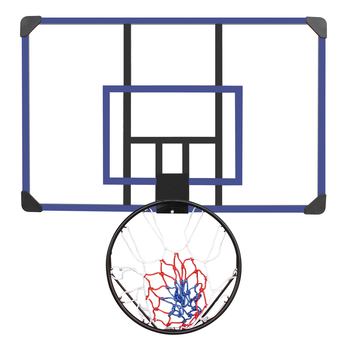 Wall mounted basketball basket, 45 x 29 inch shatterproof back, foldable basketball basket, all-weather mesh fabric - V.I.P Digital Presence