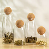 Food Storage Glass Jar with Wood Lid Ball Clear - V.I.P Digital Presence