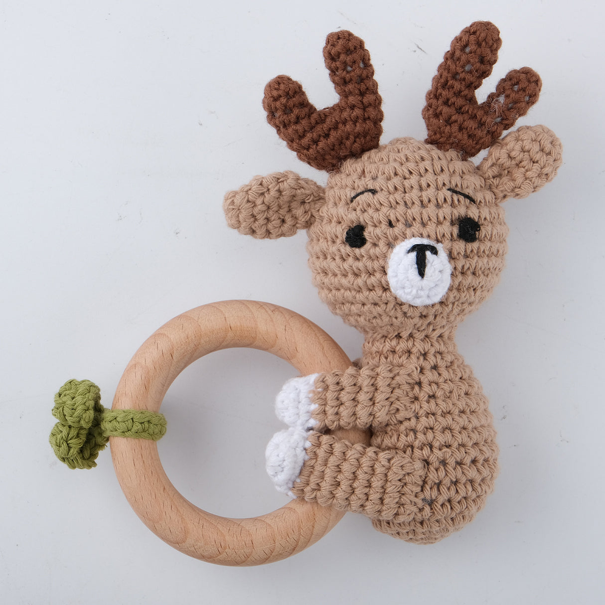 Campana relajante para bebé con nombre tallado, regalo para recién nacido, regalo para el baño, muñeca de dibujos animados tejida