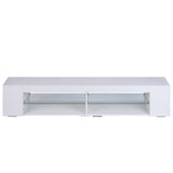 LED TV Stand Modern Entertainment Center with Storage High Gloss Gaming