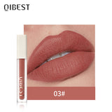 QIBEST Silky Lip Glaze Non-Stick Cup Does Not Fade Lip Gloss Makeup Color Liquid Lipstick Matte Moisturizing Lip Gloss - V.I.P Digital Presence