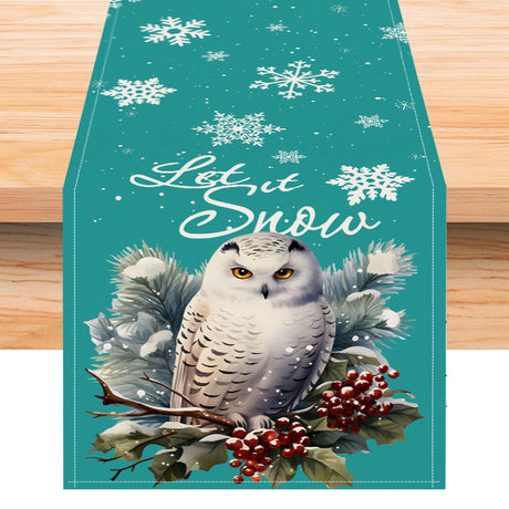Owl Linen Table Flag Christmas Day Table Decoration Tablecloth Kitchen Restaurant Tablecloth Tea Table Cloth - V.I.P Digital Presence
