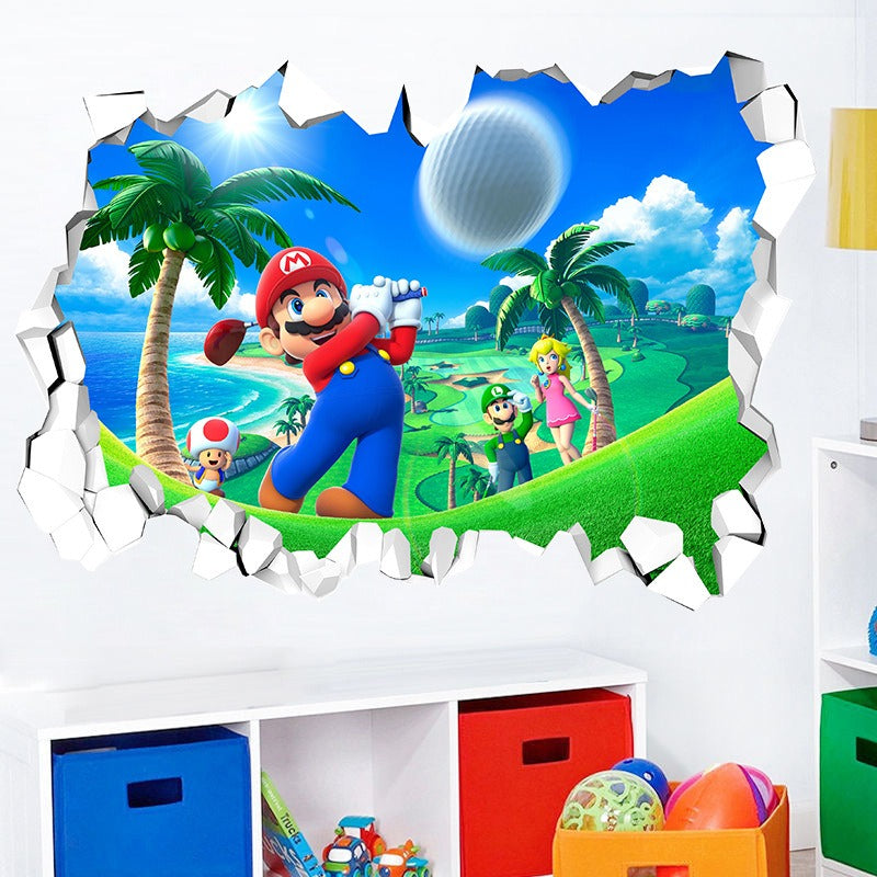 Mario Stickers Super Mario Stickers Children's Room Cartoon Self Adhesive Waterproof Wall Stickers - V.I.P Digital Presence