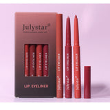 Lipstick Pink Six Pack Lipstick Pen Waterproof Matte Velvet Fog Rotary Lipliner - V.I.P Digital Presence