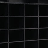 ONTREND Sleek Design 24 shoe cabinet, modern shoe cabinet with curved base, high-quality multifunctional side panel, black - V.I.P Digital Presence