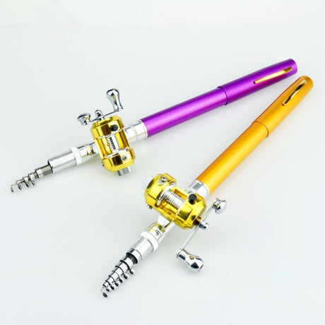 Portable Pocket Telescopic Mini Fishing Rod Pole Pen Shape Folded Fishing Rod With Reel Wheel For Outdoor River Lake Fishing - V.I.P Digital Presence