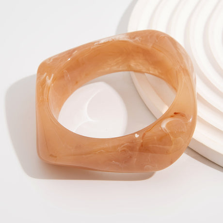 Vintage Irregular Dyeing Bracelet Round Wide Face Acrylic Bracelet for Women - V.I.P Digital Presence