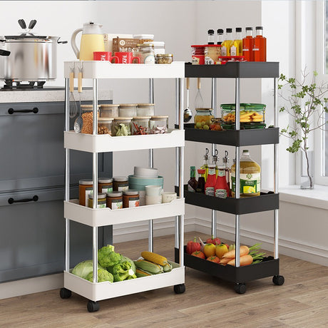 Kitchen multi layer vegetable basket rack floor-standing removable vegetable storage household multi functional trolley - V.I.P Digital Presence