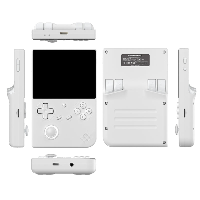 ANBERNIC's new RG40XXV vertical version retro portable handheld game console with lighting effect connected to power regard - V.I.P Digital Presence