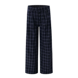 Street Trend Retro Plaid Casual Pants Men's Sportswear High Street Vibe Loose Plaid Wide Leg Straight Trousers - V.I.P Digital Presence