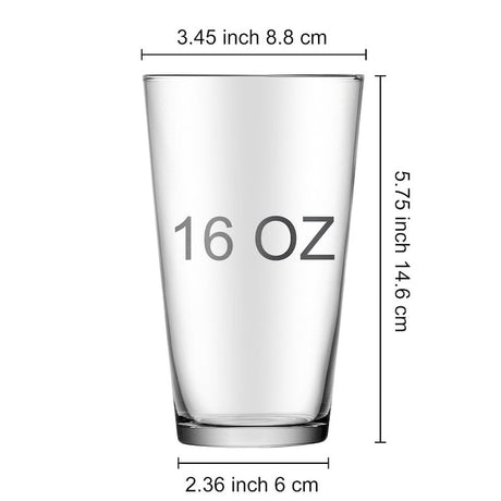 Round glass cup 16oz beer wheat cup body customized straight cup - V.I.P Digital Presence