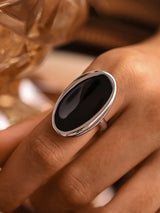 Elliptical Open Ring French Light Luxury Drip Oil Heavy Industry Casting Stainless Steel - V.I.P Digital Presence