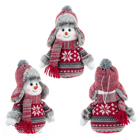 Doll Lei Feng Hat Scarf Snowman Doll Window Display Cute Christmas Snowman Cloth Doll - V.I.P Digital Presence