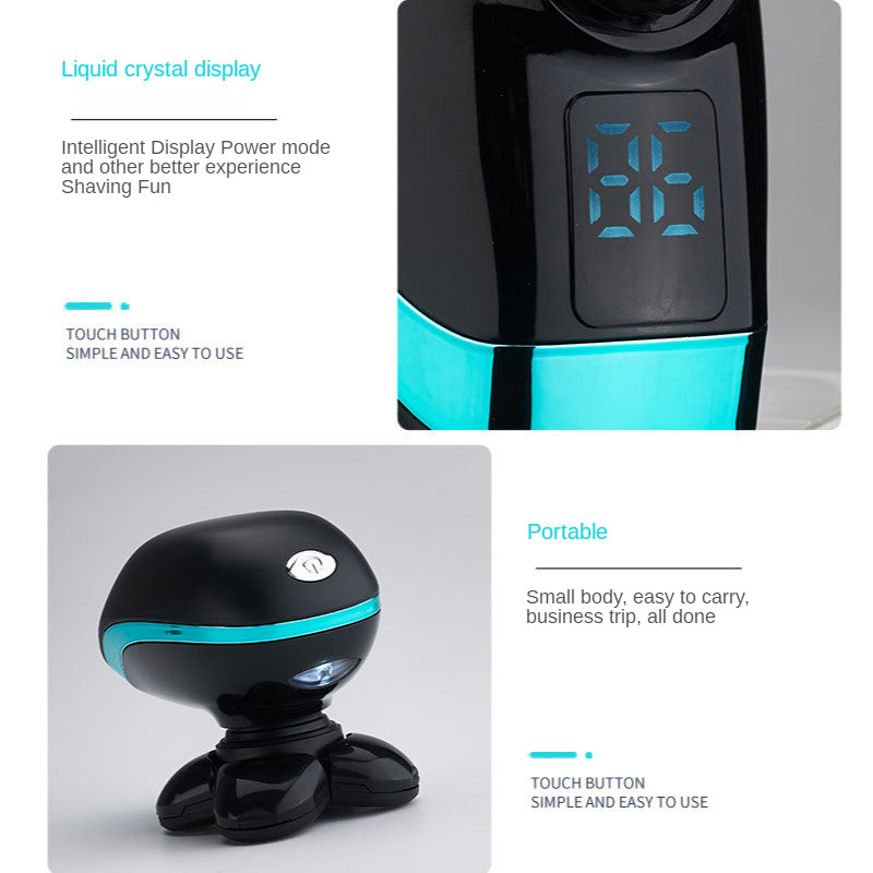 Electric Shaver Shaving Head Machine Five-Blade Self-Service Bald Head Rechargeable Waterproof Washing Razor - V.I.P Digital Presence