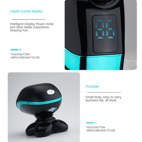 Electric Shaver Shaving Head Machine Five-Blade Self-Service Bald Head Rechargeable Waterproof Washing Razor - V.I.P Digital Presence