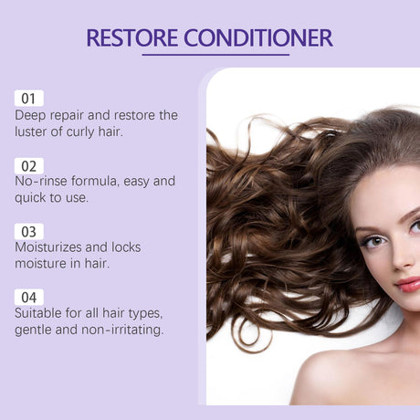 Leave-In Repair Curl Mask Nourishes Frizzy Hair For Natural Curls Repair Voluminous Shine Lasting Styling Cream - V.I.P Digital Presence
