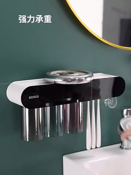 Toothbrush holder wall mounted home mouthwash cup electric non perforated dental tools, dental cylinder set holder - V.I.P Digital Presence