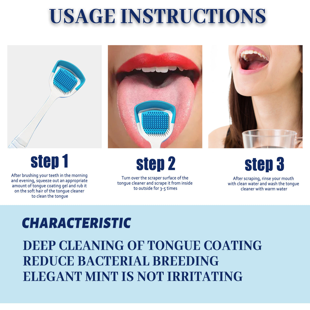 Tongue Coating Cleansing Gel, Tongue Coating Cleansing Oral Care Removes Bad Breath And Freshens Breath Gel With Brush - V.I.P Digital Presence